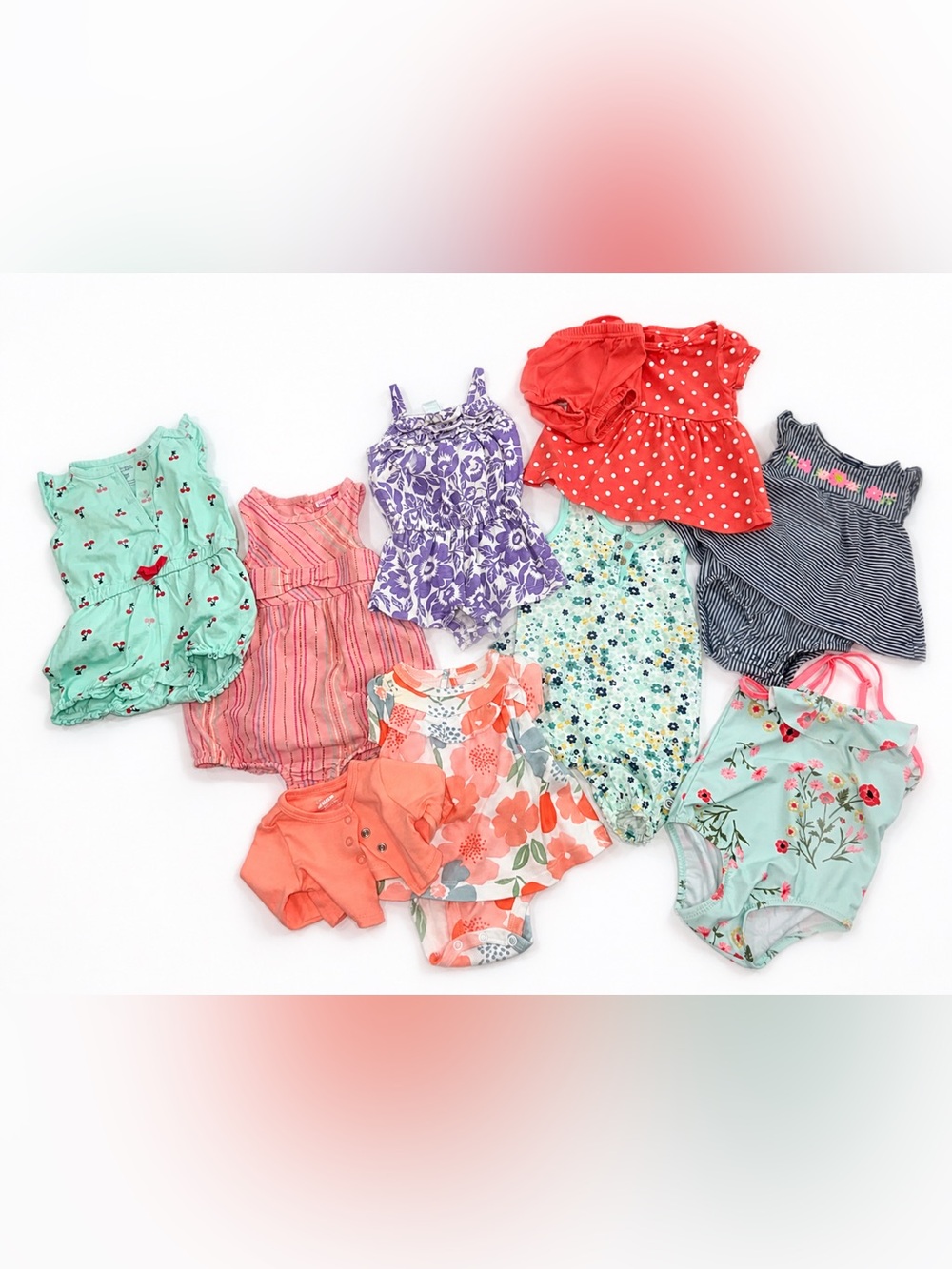 Mixed Baby Girl Onesies & Dresses - Coral, Purple, Mint, Floral